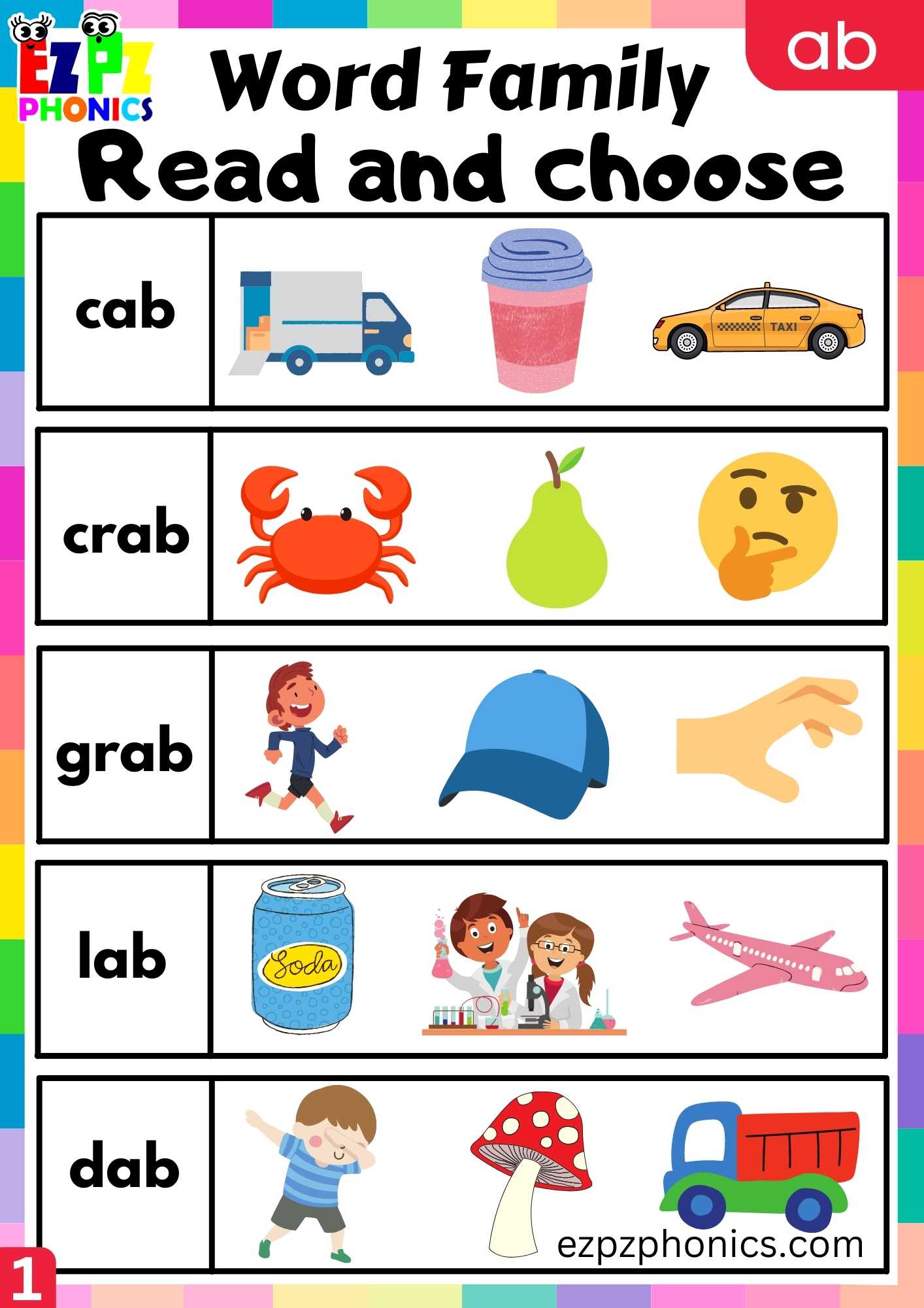 ab-words-read-and-choose-phonics-word-families-worksheet-ezpzphonics